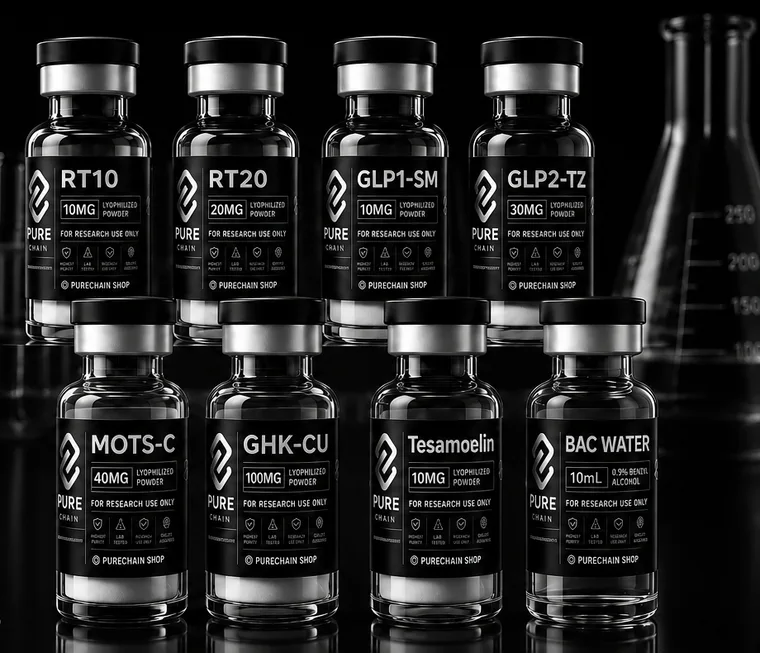 Pure Chain premium research compound vials